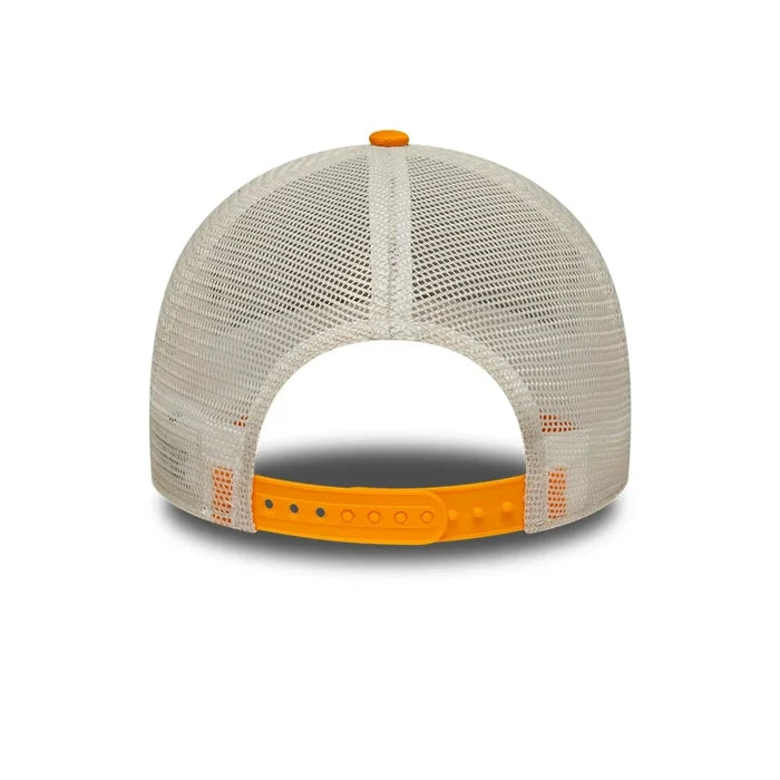 New Era Location Orange 9FORTY A-Frame Trucker Adjustable Cap