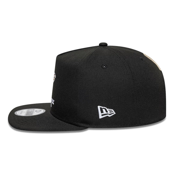 New Era Milwaukee Bucks NBA Hardwood Classic Black 9FIFTY A-Frame Snapback Adjustable Cap