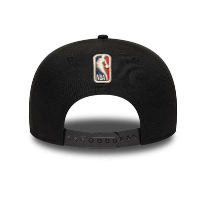 New Era Milwaukee Bucks NBA Hardwood Classic Black 9FIFTY A-Frame Snapback Adjustable Cap
