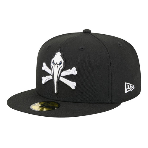 New Era Myrtle Beach Pelicans Black Theme Nights 59FIFTY Fitted Hat