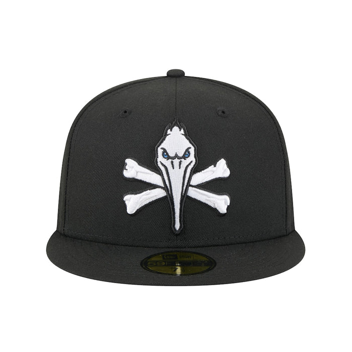 New Era Myrtle Beach Pelicans Black Theme Nights 59FIFTY Fitted Hat
