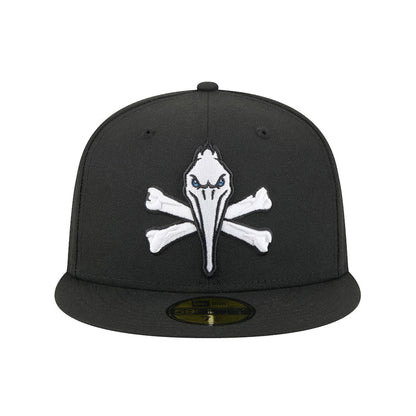 New Era Myrtle Beach Pelicans Black Theme Nights 59FIFTY Fitted Hat