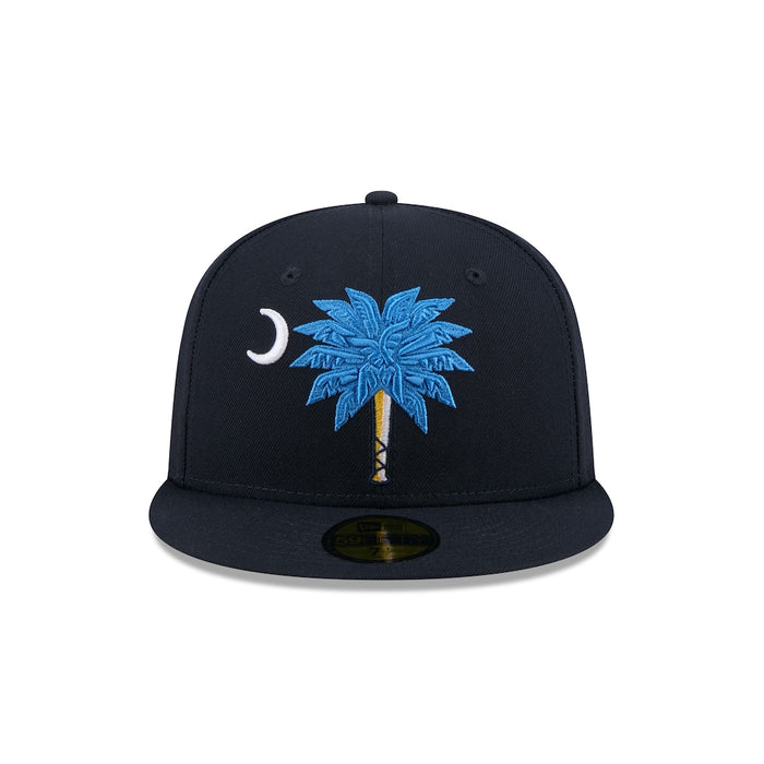New Era Myrtle Beach Pelicans Navy Theme Nights 59FIFTY Fitted Hat