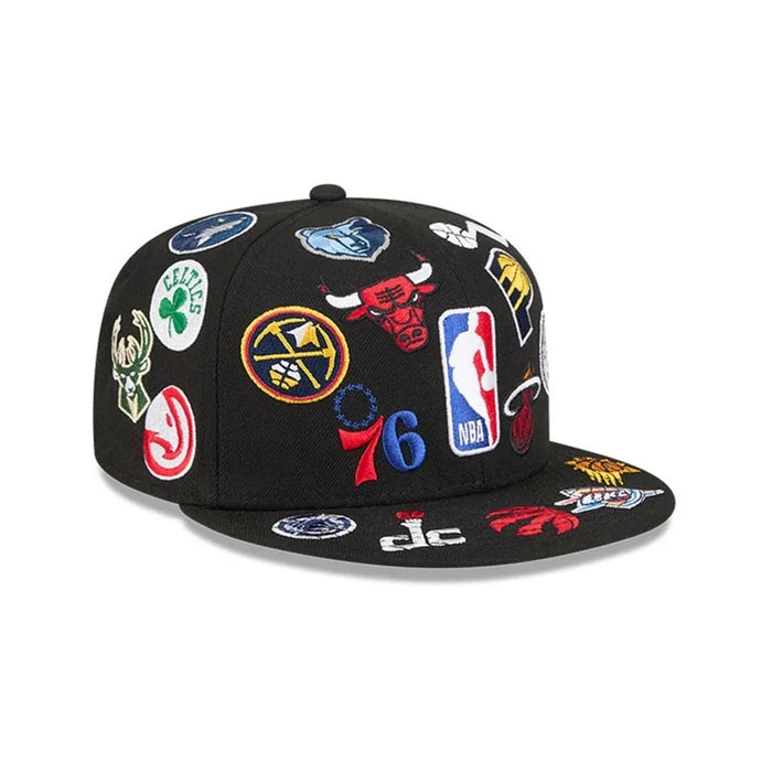 New Era NBA All Over Black 59FIFTY Fitted Cap