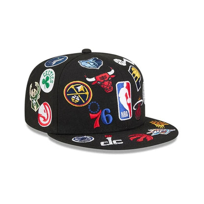 New Era NBA All Over Black 59FIFTY Fitted Cap