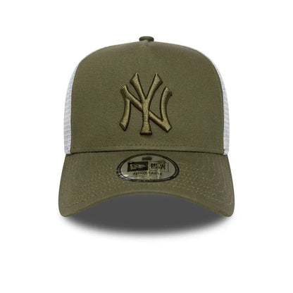 NEW ERA New York Yankees MLB League Essential Dark Green 9FORTY E-Frame Trucker Adjustable Cap