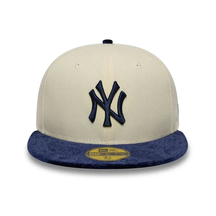 NEW ERA New York Yankees MLB Paisley Visor Cream 59FIFTY Fitted Cap