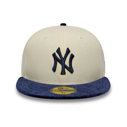 NEW ERA New York Yankees MLB Paisley Visor Cream 59FIFTY Fitted Cap