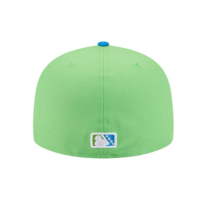 New Era Pensacola Blue Wahoos Neon Green Theme Nights 59FIFTY Fitted Hat