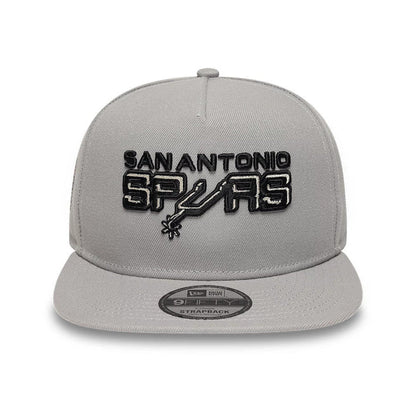 New Era San Antonio Spurs NBA Hardwood Classic Grey 9FIFTY A-Frame Snapback Adjustable Cap