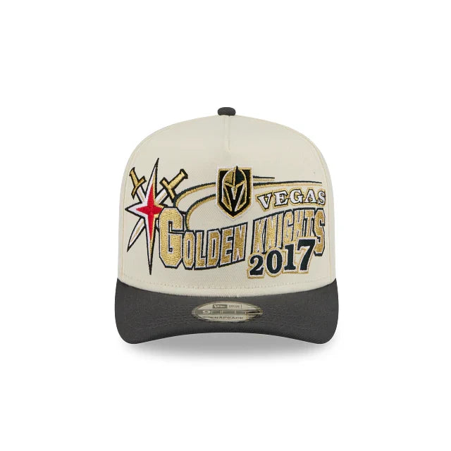 New Era Vegas Golden Knights NHL Chrome White Classic 9FIFTY A-Frame Snapback