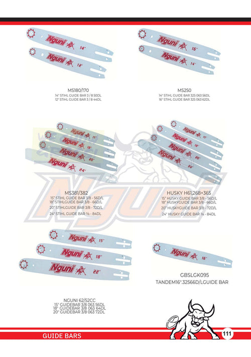 GBMS180/170-14 – 14" Stihl Guide Bar 3/8 50DL