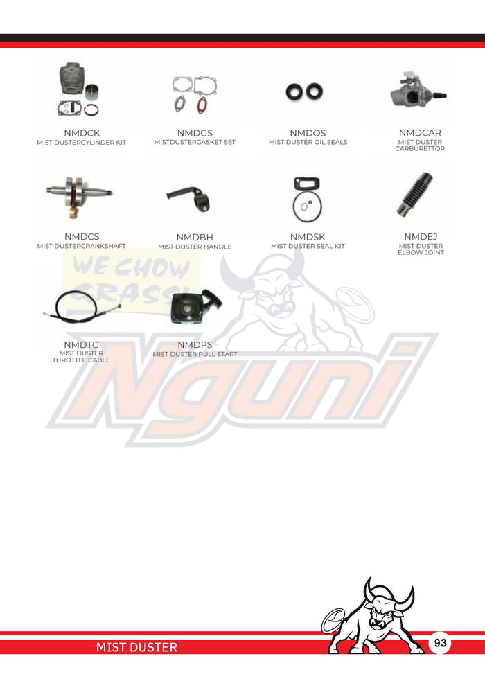 Nguni Sprayer – Mist Duster Seal Kit