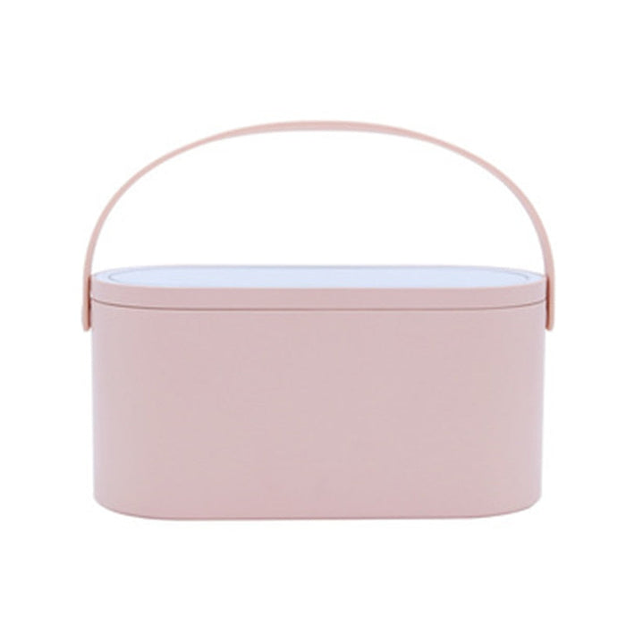 Portable makeup organizer with LED light