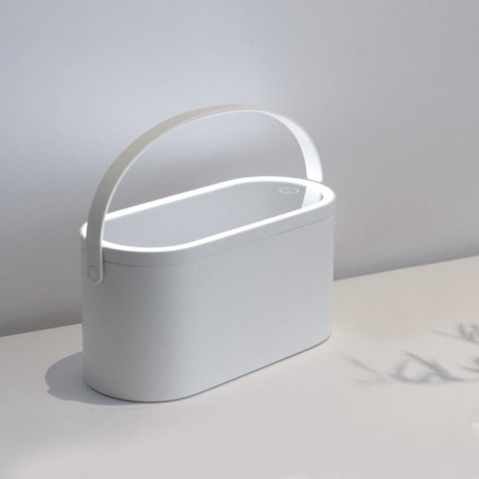 Portable makeup organizer with LED light