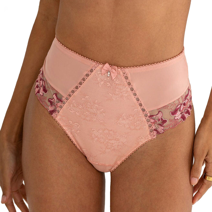 Pour Moi Sofia Lace Deep Brief PM3834 Soft Pink Mulberry Front