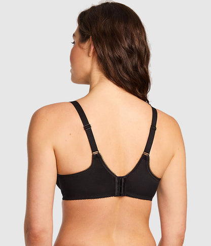 Retro Chic Underwire T-Shirt Bra: Black