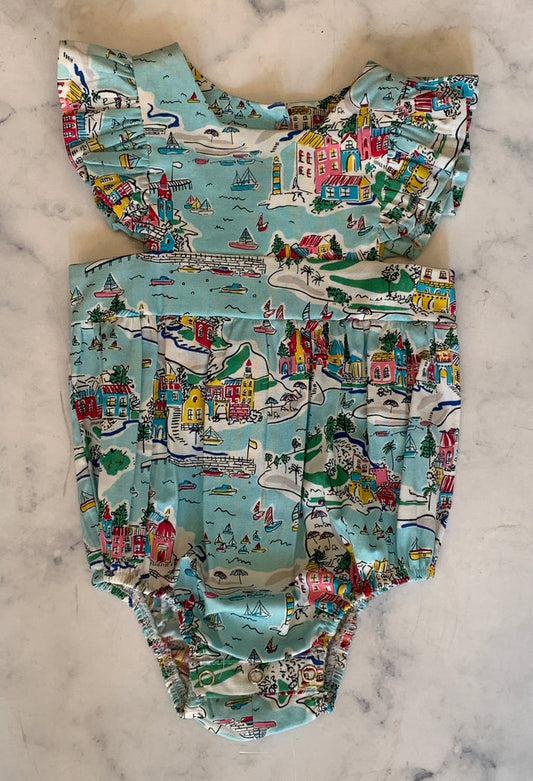 Riviera Pinafore Romper - Love Sam