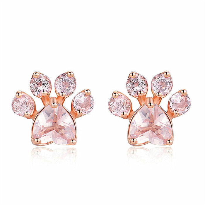 Rose paw earrings - Always have your four-legged friend with you