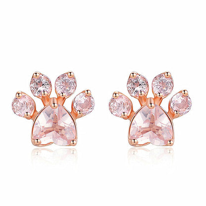 Rose paw earrings - Always have your four-legged friend with you