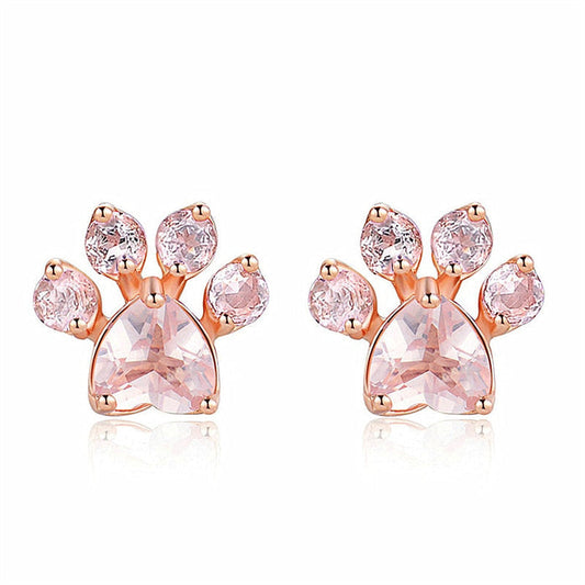 Rose paw earrings - Always have your four-legged friend with you