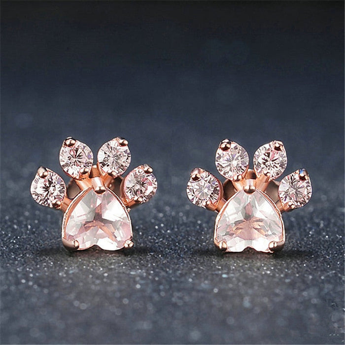 Rose paw earrings - Always have your four-legged friend with you