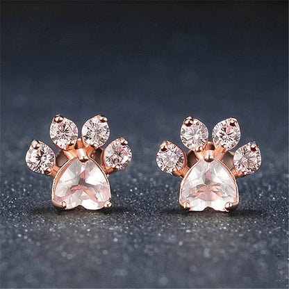 Rose paw earrings - Always have your four-legged friend with you