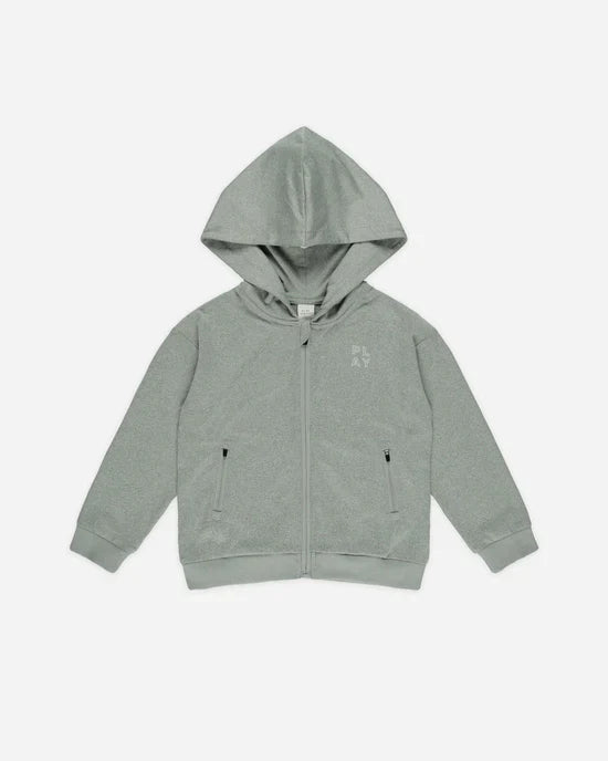 Rylee & Cru Zip-up Tech Hoodie - Heathered Eucalyptus