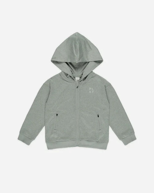 Rylee & Cru Zip-up Tech Hoodie - Heathered Eucalyptus