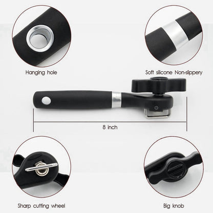 Stainless steel safe can opener
