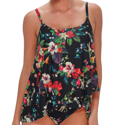 Sunsets Elena Tankini Top 763 Fleur Noire Front