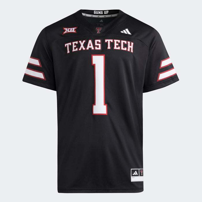 ADIDAS Texas Tech Red Raiders Premier Black Alternate Football Jersey