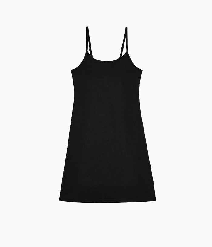 Understated Cotton Chemise: Black