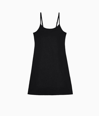 Understated Cotton Chemise: Black