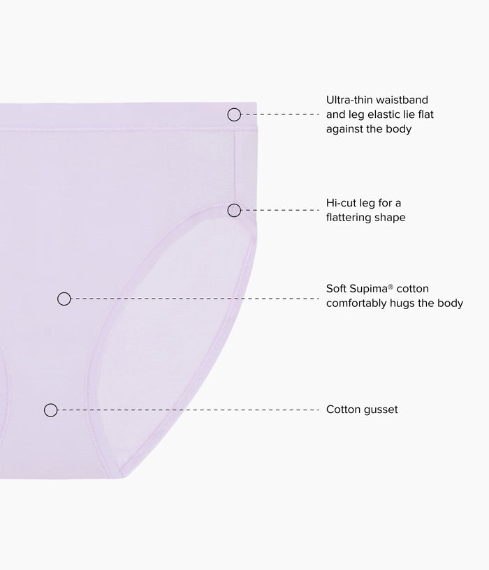 Understated Cotton Hi-Cut: Orchid Hush