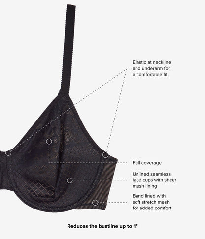 Visual Effects Minimizer Bra: Black