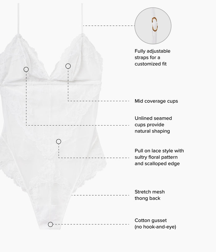 Vivid Attraction Bodysuit: White