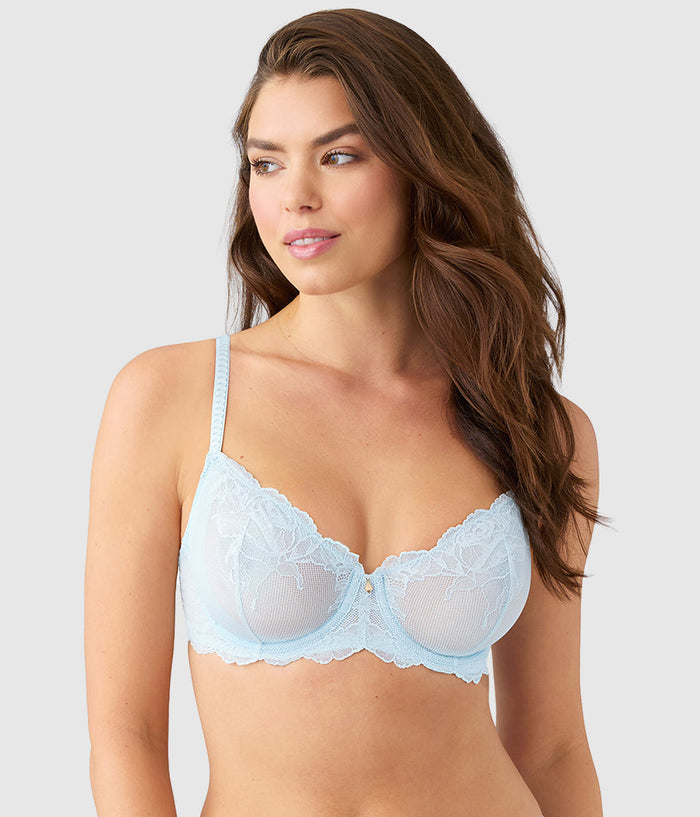 Vivid Attraction Underwire Bra: Soft Sky