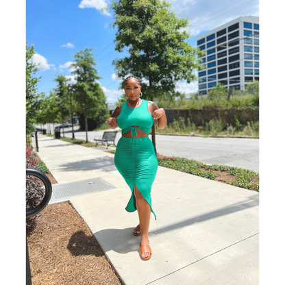 Weekend Ready ruched dress - We Stay Pretty