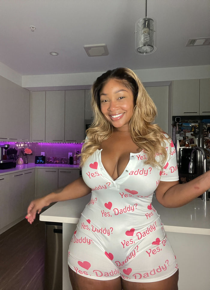 Yes Daddy shorts onesie - We Stay Pretty